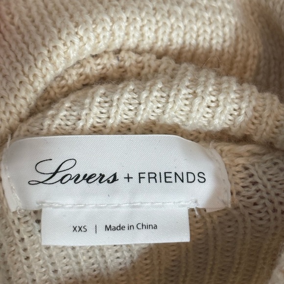 Revolve lovers + friends Keeney wool blend crochet knit distress Dress size xxs - Picture 4 of 15